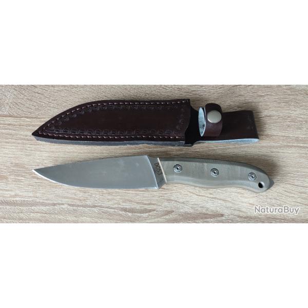 Couteau d'extrieur avec tui en cuir