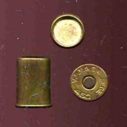 .450 BullDog à blanc - marquage : VFM & CIE LIEGE 450 - étui laiton fermé par opercule carton