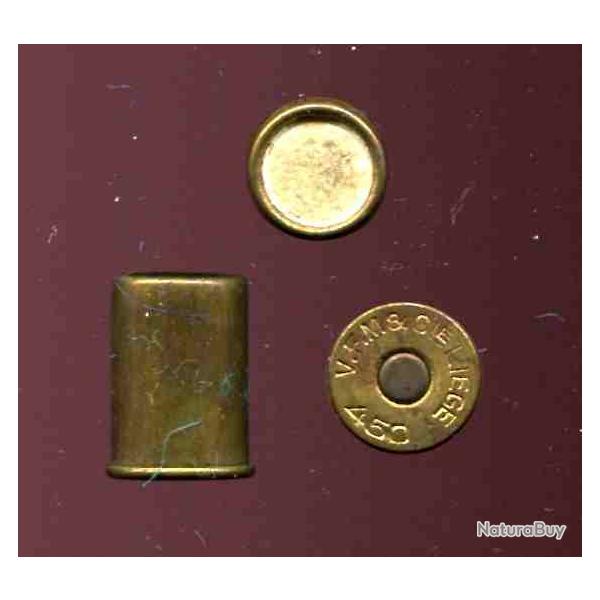 .450 BullDog  blanc - marquage : VFM & CIE LIEGE 450 - tui laiton ferm par opercule carton