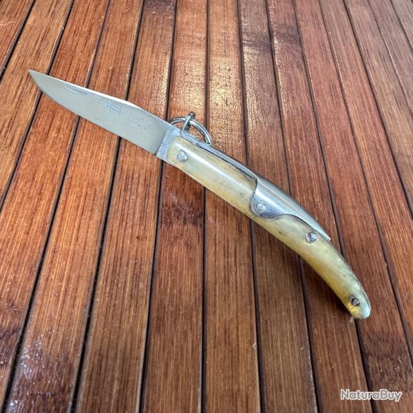 BEAU PETIT COUTEAU A PALME EN CORNE  COLLECTION TARRY LEVIGNE FRANCE A THIERS TRS BON TAT ANNE 50
