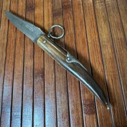 COUTEAU À PALME FRANÇAIS VINTAGE COLLECTOR DUMAS AÎNÉ TRENTE-DEUX 32 TRÈS BON ÉTAT ANNÉE 50