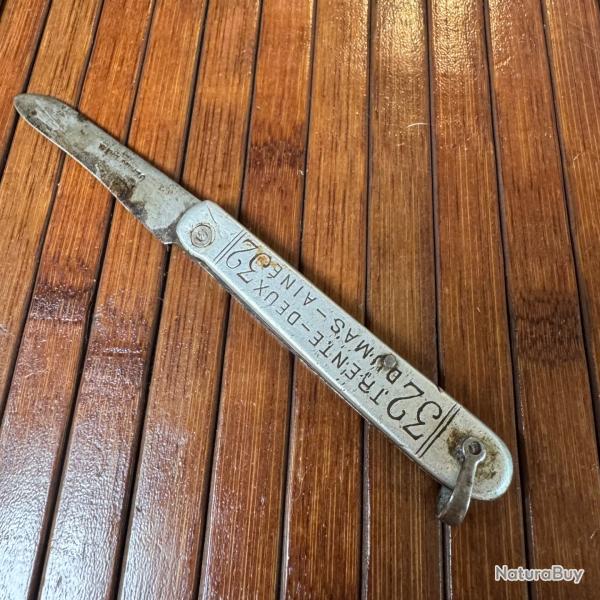 COUTEAU FRANAIS VINTAGE COLLECTOR DUMAS AN TRENTE-DEUX 32