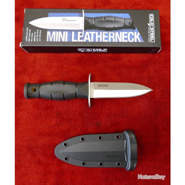 Couteau Cold Steel Mini Leatherneck Dague Lame Acier 8Cr13MoV Manche Kray-Ex Etui Secure-Ex CS39LSAC
