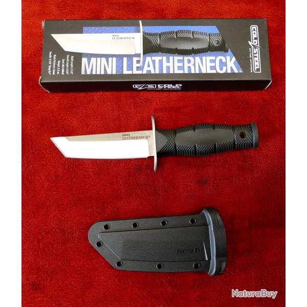 Couteau Cold Steel Mini Leatherneck Tanto Lame Acier 8Cr13MoV Manche Kray-Ex Etui Secure-Ex CS39LSAA