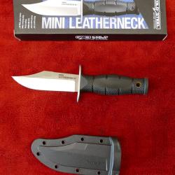 Couteau Cold Steel Mini Leatherneck Clip Point Lame Acier 8Cr13MoV Manche Kray-Ex Etui CS39LSAB
