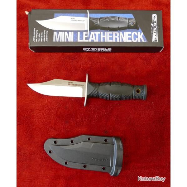 Couteau Cold Steel Mini Leatherneck Clip Point Lame Acier 8Cr13MoV Manche Kray-Ex Etui CS39LSAB