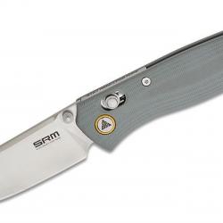 Couteau SRM Medal 255L-GK Gray Lame Acier 10Cr15CoMoV Manche G10 Ambi-Lock SRM255LGK2