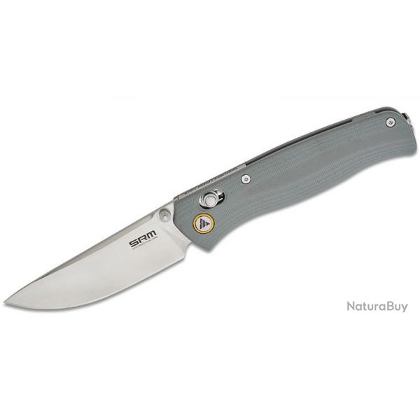 Couteau SRM Medal 255L-GK Gray Lame Acier 10Cr15CoMoV Manche G10 Ambi-Lock SRM255LGK2