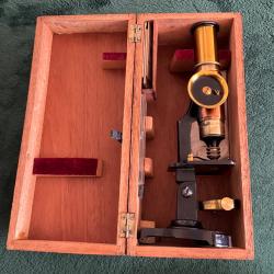 Microscope solaire ancien en laiton fin 19 ème