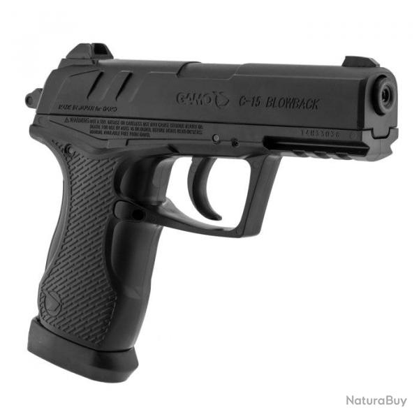 Pistolet  plomb CO2 Gamo C15 Blowback - Cal. 4.5 - 3.98 Joules