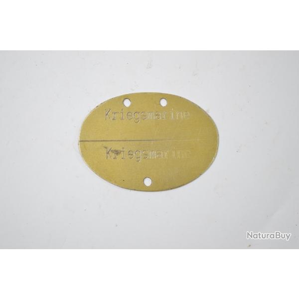 Copie plaque d'identit Kriegsmarine WW2