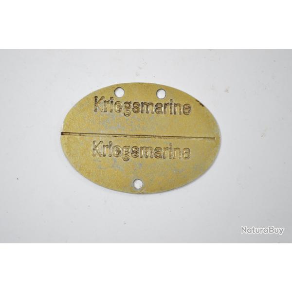 Copie plaque d'identit Kriegsmarine WW2 (B)