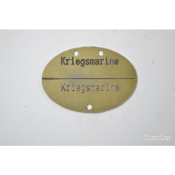 Copie plaque d'identit Kriegsmarine WW2 (C)
