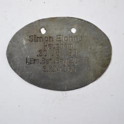 Copie plaque d'identité Allemande WW1 (A)