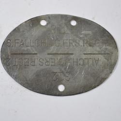 Copie plaque d'identité Allemande WW2 (E) defaut de fabrication