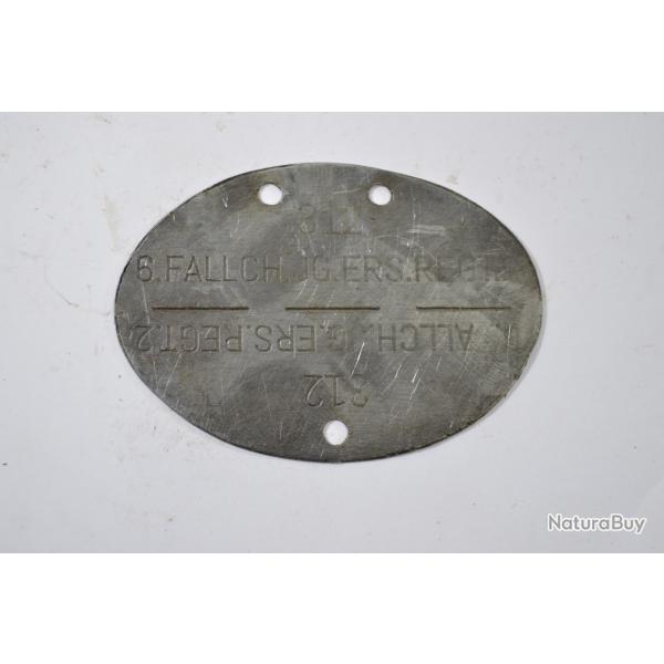 Copie plaque d'identit Allemande WW2 (E) defaut de fabrication