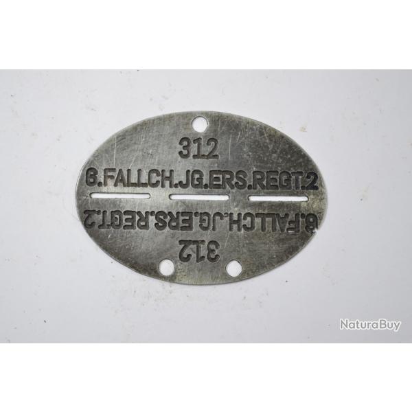 Copie plaque d'identit Allemande WW2 (F)