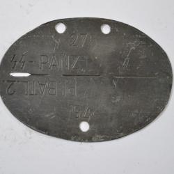 Copie plaque d'identité Allemande WW2 (G) défaut de fabrication