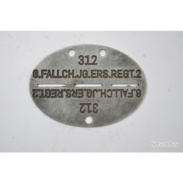Copie plaque d'identit Allemande WW2 (H)