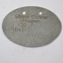 Copie plaque d'identité Allemande WW1 (B) defaut de fabrication