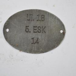Copie plaque d'identité Allemande WW1 (D)