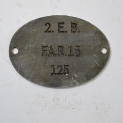 Copie plaque d'identité Allemande WW1 (E)