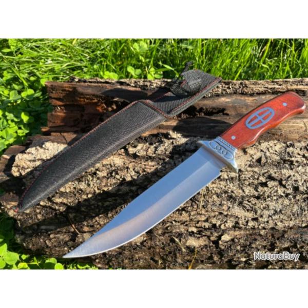 Couteau Russe manche bois de rose orn enchre
