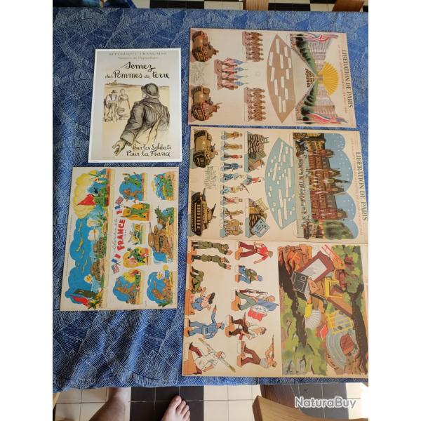 Jeu planche a dcouper diorama LIBERATION DE PARIS R.FORGUES