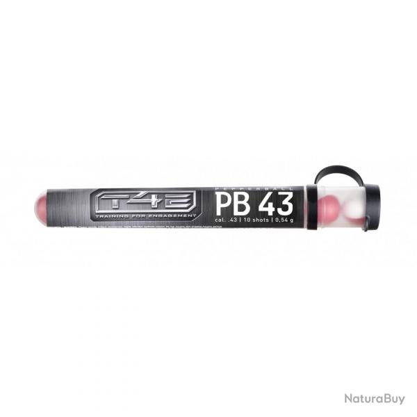 BILLE PLASTIQUE UMAREX T4E POIVRE 0.62G BLANCHE X10