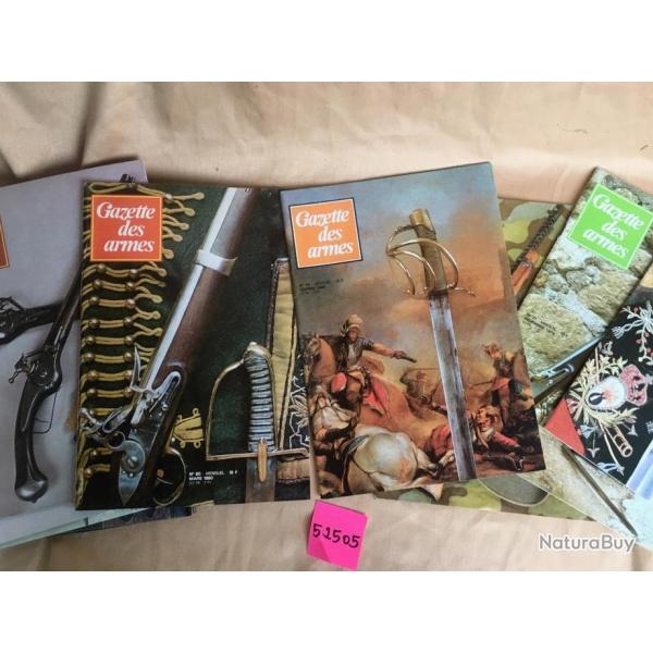 Lot de 6 ANCIENNES GAZETTES DES ARMES