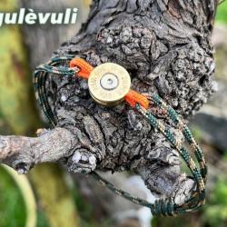 Bracelet paracorde avec véritable douille Braccialucciu rigulèvuli
