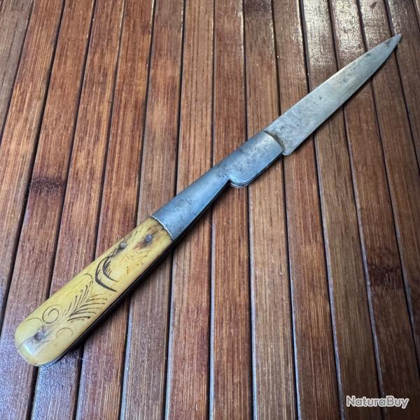 COUTEAU CORSE VENDETTA PAR TARRY LEVIGNE ANNE 50 plaquettes os