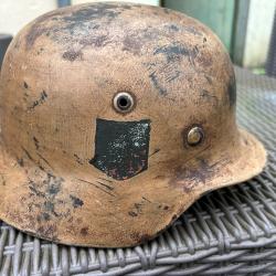 Casque M35 allemand complet camoufléAvec son intérieur
