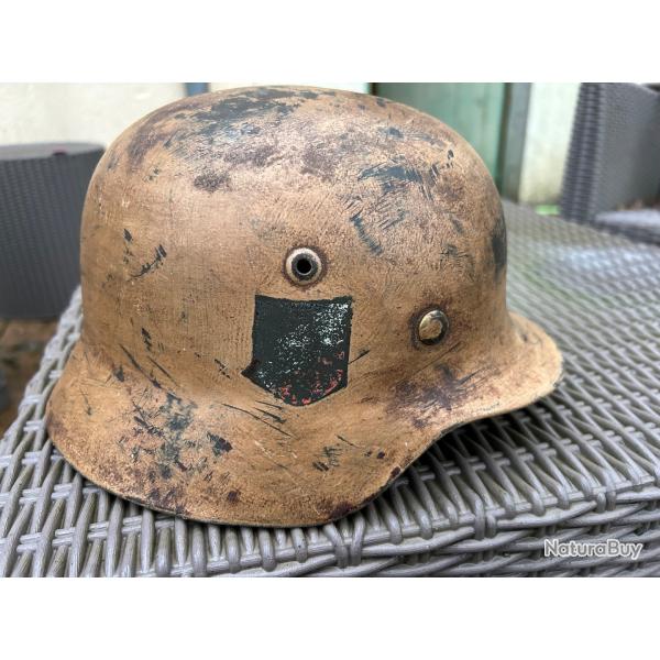 Casque M35 allemand complet camouflAvec son intrieur