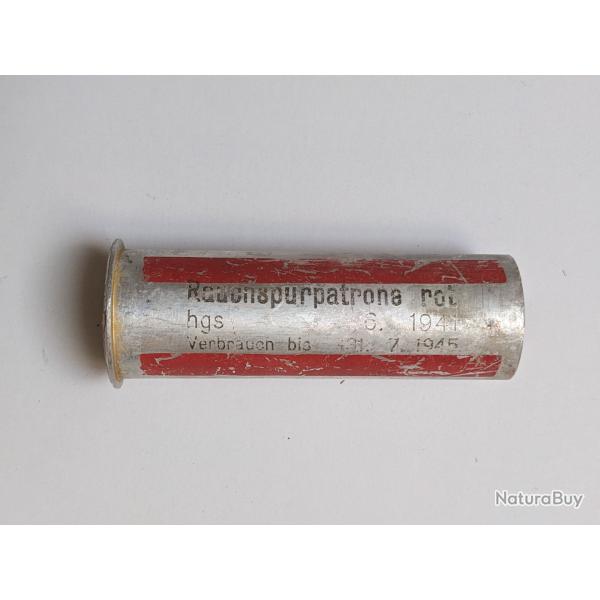 Cartouche fumigne rouge pour pistolet lance fuse / Leuchtpistole - ALLEMAND WW2 (2)