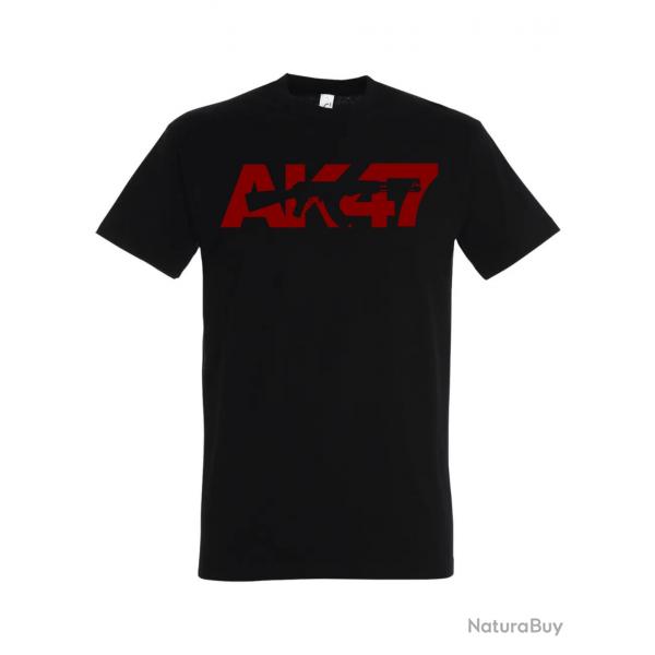 AK-47 T-Shirt Noir-Bordeau