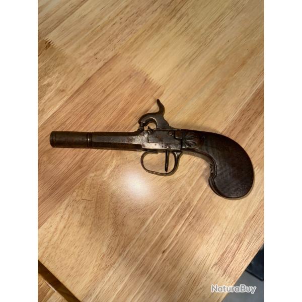 PISTOLET XIX EME SIECLE A PERCUSSION A RESTAURER