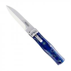 Couteau automatique "Predator Raffir 241BRA" résine époxy, Couleur bleu [Mikov]