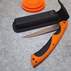 COUTEAU ELD RIDGE FILET DE SOLE PLIANT NOIR ET ORANGE