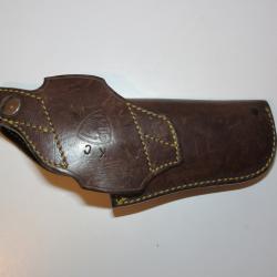 holster cuir gaucher pour revolver 4 pouces