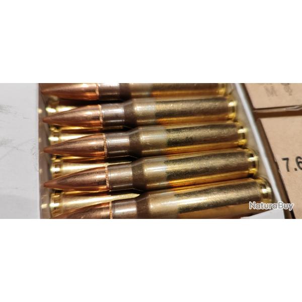Cartouches GGG cal.308win 147gr FMJ - Lot de 3 botes de 20