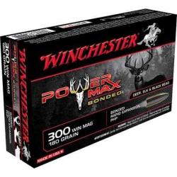 WINCHESTER Balles de chasse Power max bonded - par boite de 20  300 WINCHESTER MAGNUM   180Gr