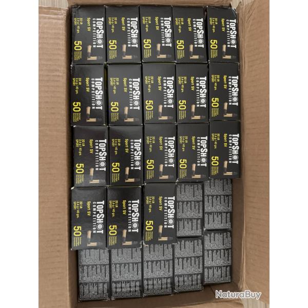 4650 Cartouches TOPSHOT .22lr. Black Edition 2,6g/40grs Sport SV