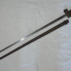 BAIONNETTE  LEBEL BERTHIER Mle 1916 FUSIL LEBEL Mle1886 BERTHIER Mle 1916-GUERRE 14/18-FRANCE 1940