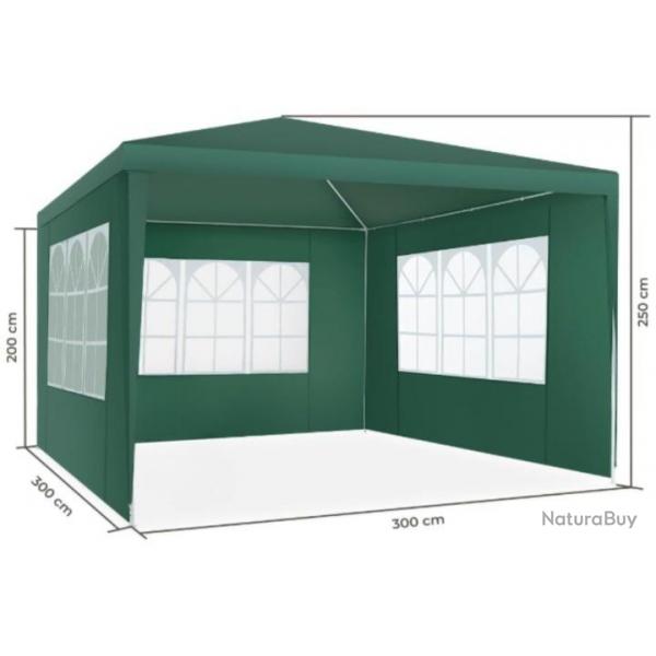 Tonnelle de jardin 3x3m - Vert - Livraison rapide et gratuite