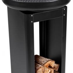Brasero 3 en 1 avec espace de stockage bois - Livraison rapide et gratuite