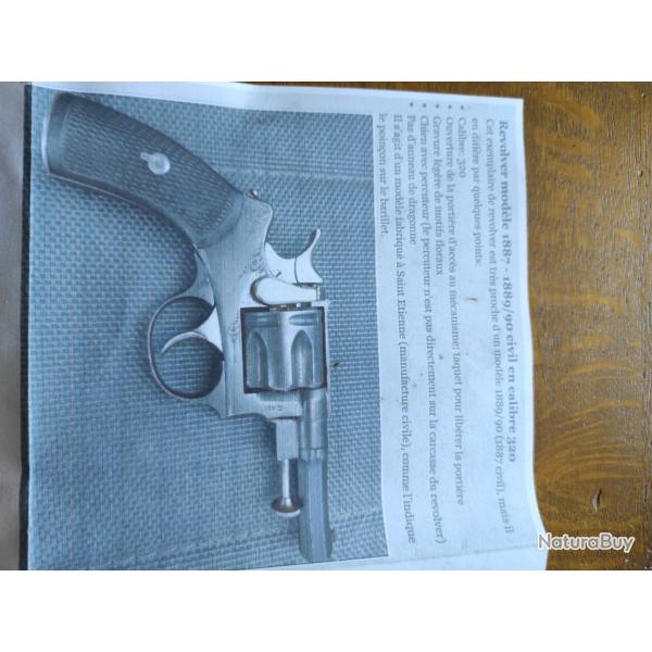 Revolver modle 1887 - 1889/90 calibre 320 Manufacture de saint Etienne