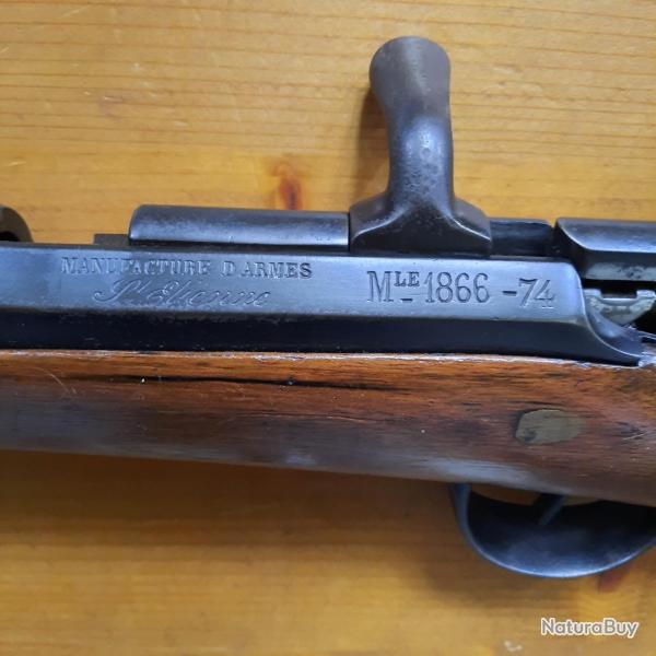 Vends fusil 1866-74 Manufacture St tienne