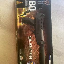 Pistolet à air break barrel LANGLEY SILENCER Black Ops cal 4,5 mm