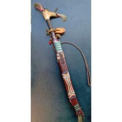 ANCIEN COUTEAU MANDAU, PEUPLE DAYAK, BORNEO, XX° SIECLE, INDONESIE / MALAISIE, PARANG, ASIE